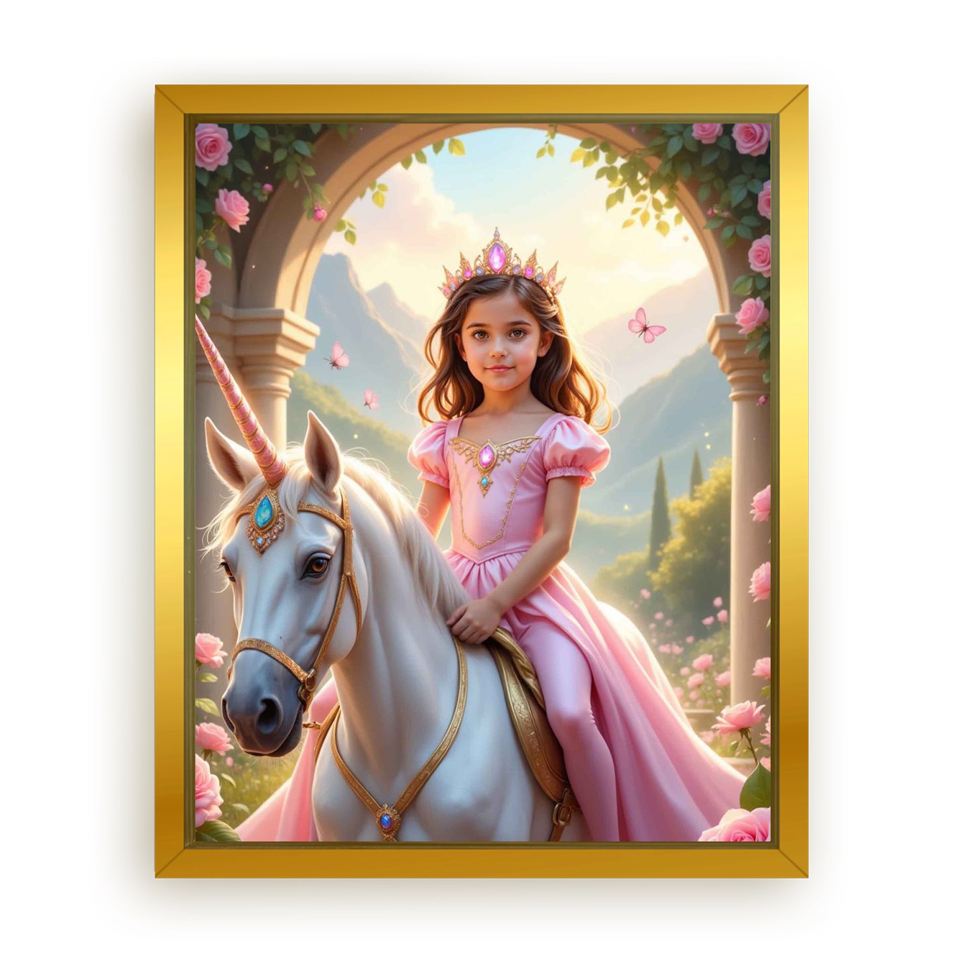 Save 40% When You Add A Frame To Your 10x08 'The Lavender Unicorn Princess' Canvas Now
