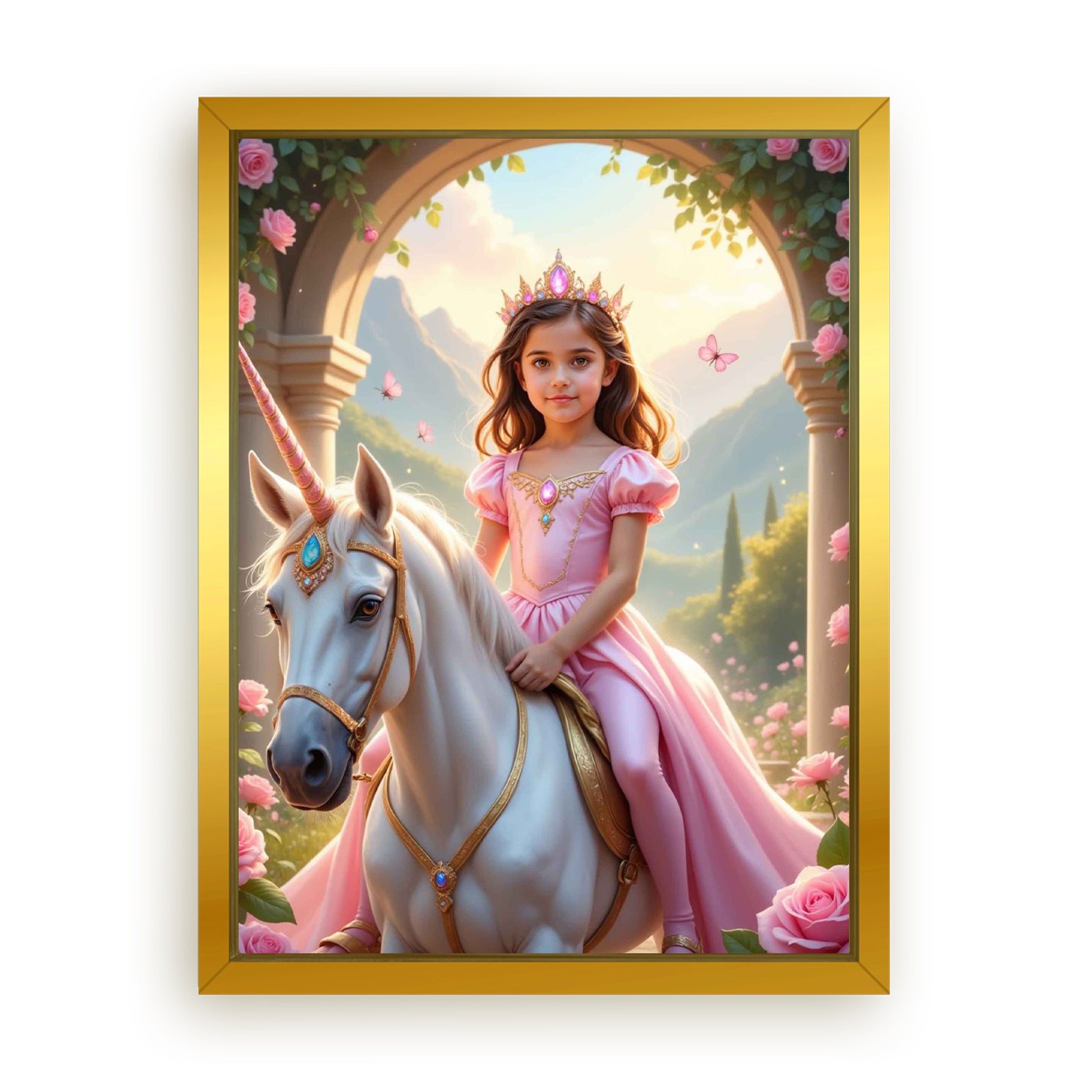 Save 40% When You Add A Frame To Your 12x16 'The Lavender Unicorn Princess' Canvas Now