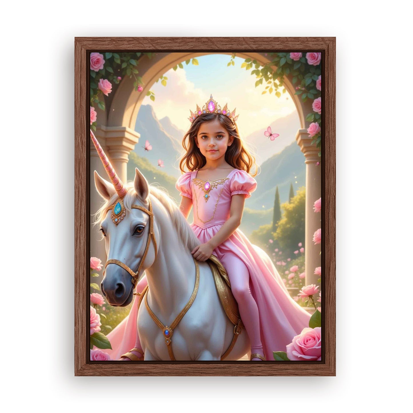 Save 33% When You Add A Frame To Your 18x24 'The Lavender Unicorn Princess' Canvas Now