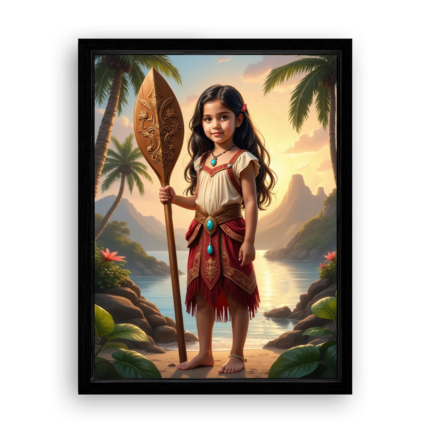 Save 33% When You Add A Frame To Your 18x24 'The Island Princess II' Canvas Now