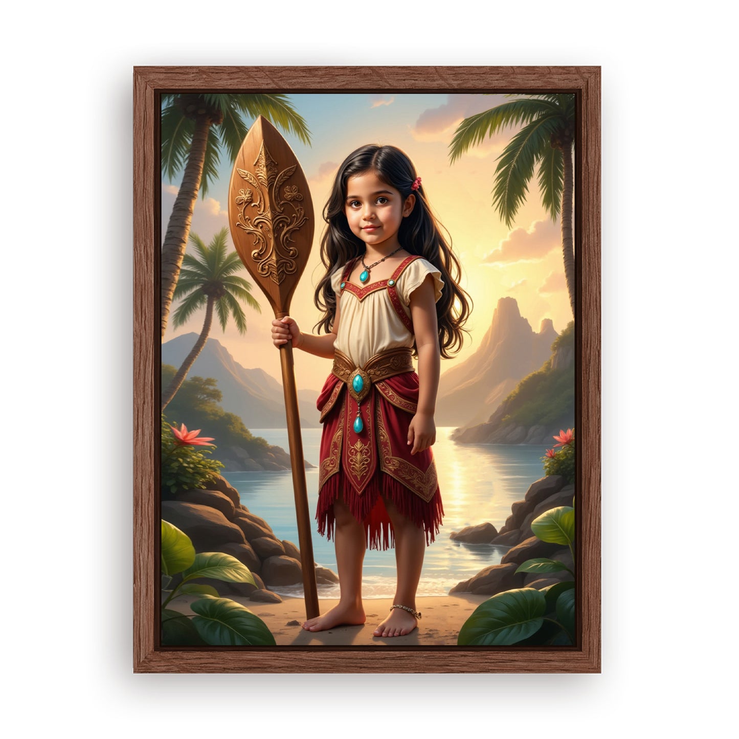 Save 33% When You Add A Frame To Your 18x24 'The Island Princess II' Canvas Now