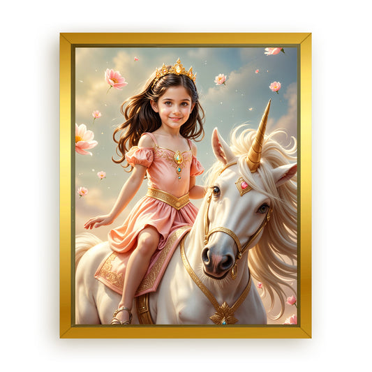 Make Your 10x08 Inches 'The Soft Bloom Unicorn Princess' Canvas Even More Special, Add a Beautiful Premium Frame & Make It Truly Gift-Ready!