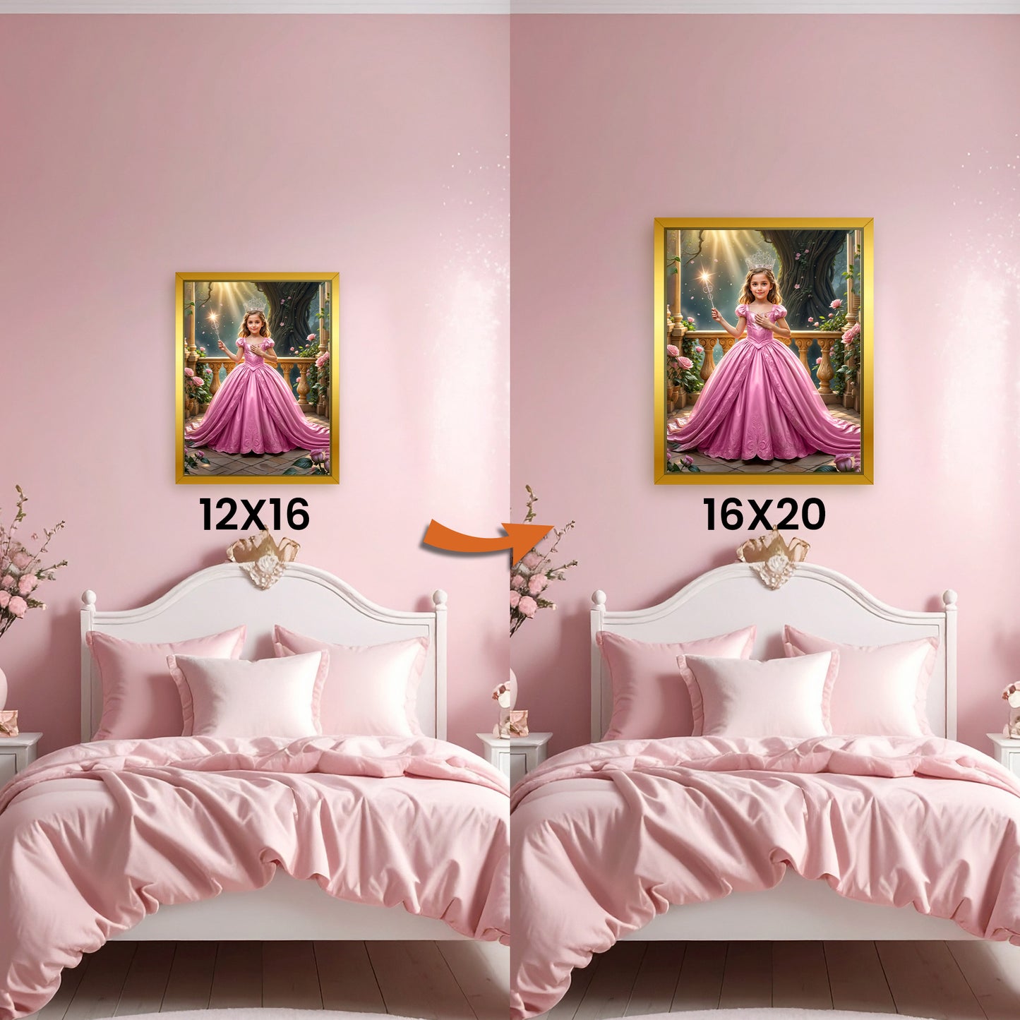 Make Your 12x16 Inches 'The Good Witch of Light II' Canvas Even Bigger & More Magical, Get the Framed 16x20 Inches Canvas Upgrade!