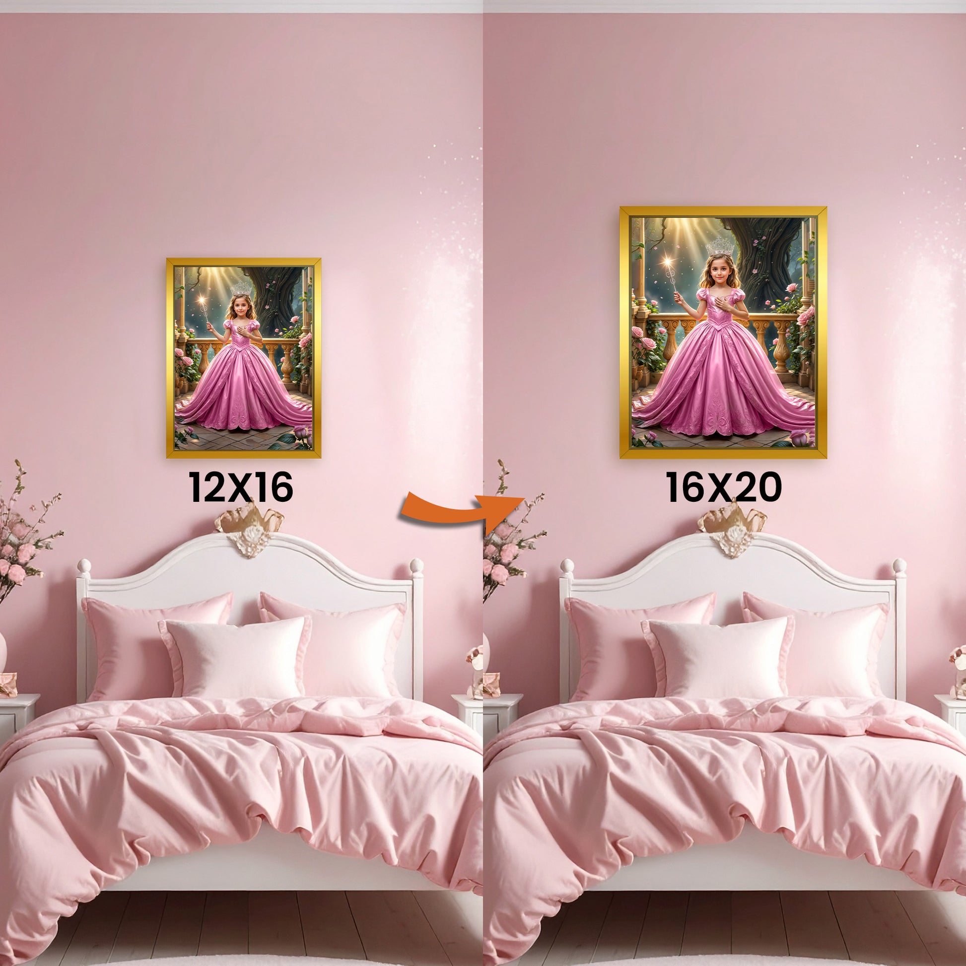 Make Your 12x16 Inches 'The Good Witch of Light II' Canvas Even Bigger & More Magical, Get the Framed 16x20 Inches Canvas Upgrade!