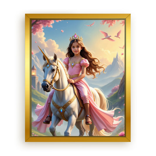 Make Your 10x08 Inches 'The Pink Unicorn Princess' Canvas Even More Special, Add a Beautiful Premium Frame & Make It Truly Gift-Ready!