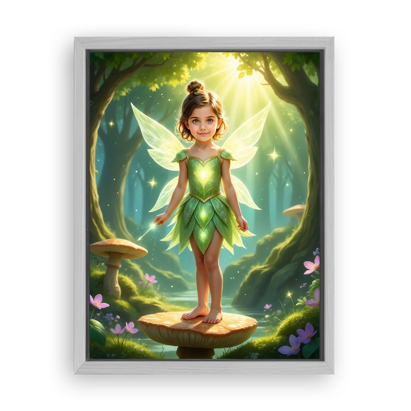 Save 33% When You Add A Frame To Your 12x16 'The Forest Fairy' Canvas Now