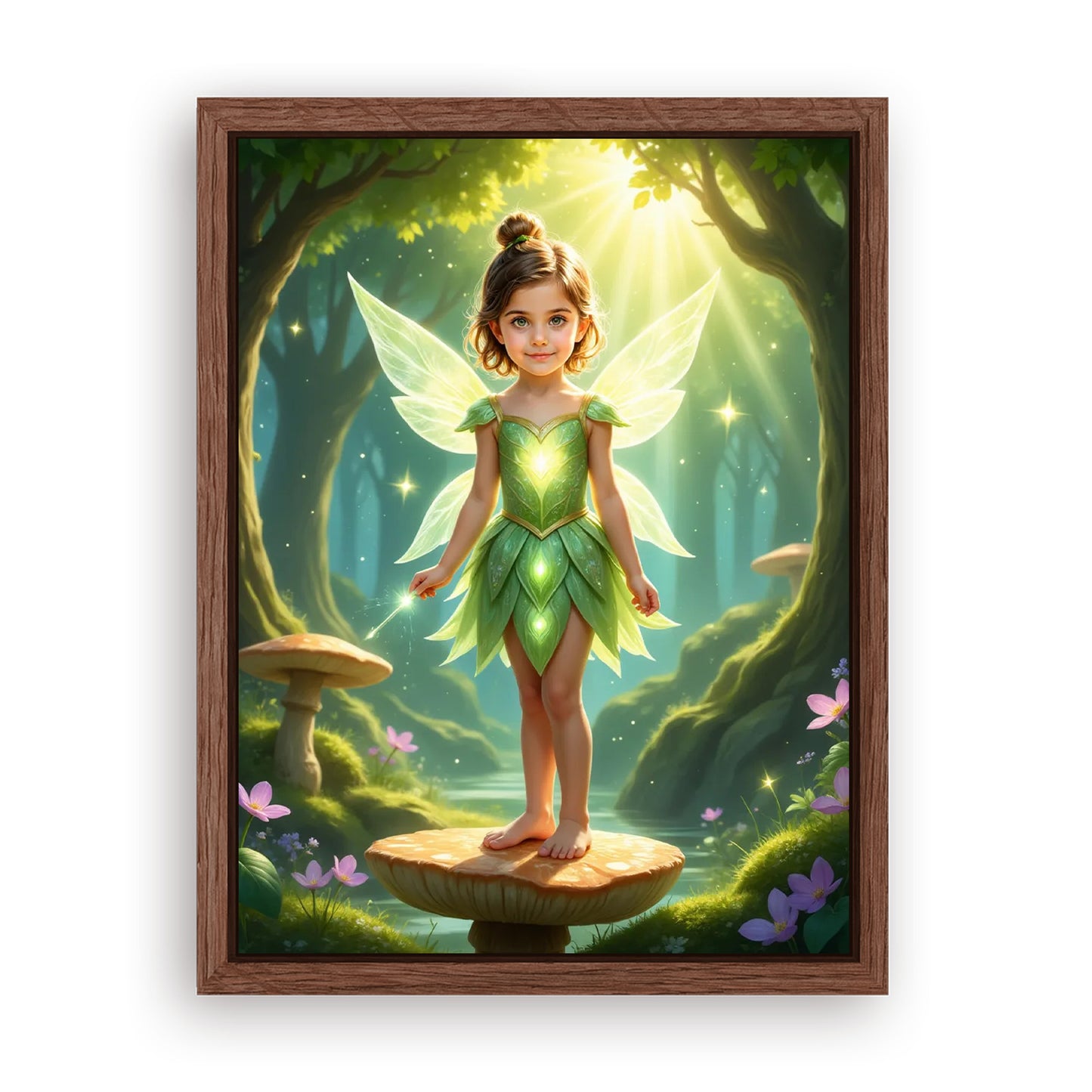 Save 33% When You Add A Frame To Your 12x16 'The Forest Fairy' Canvas Now