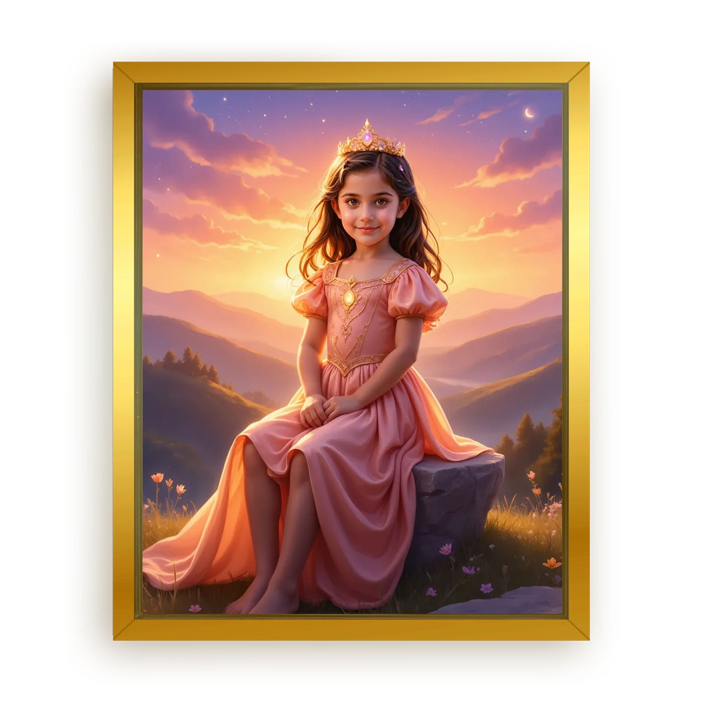 Save 33% When You Add A Frame To Your 10x08 'The Princess Glow' Canvas Now