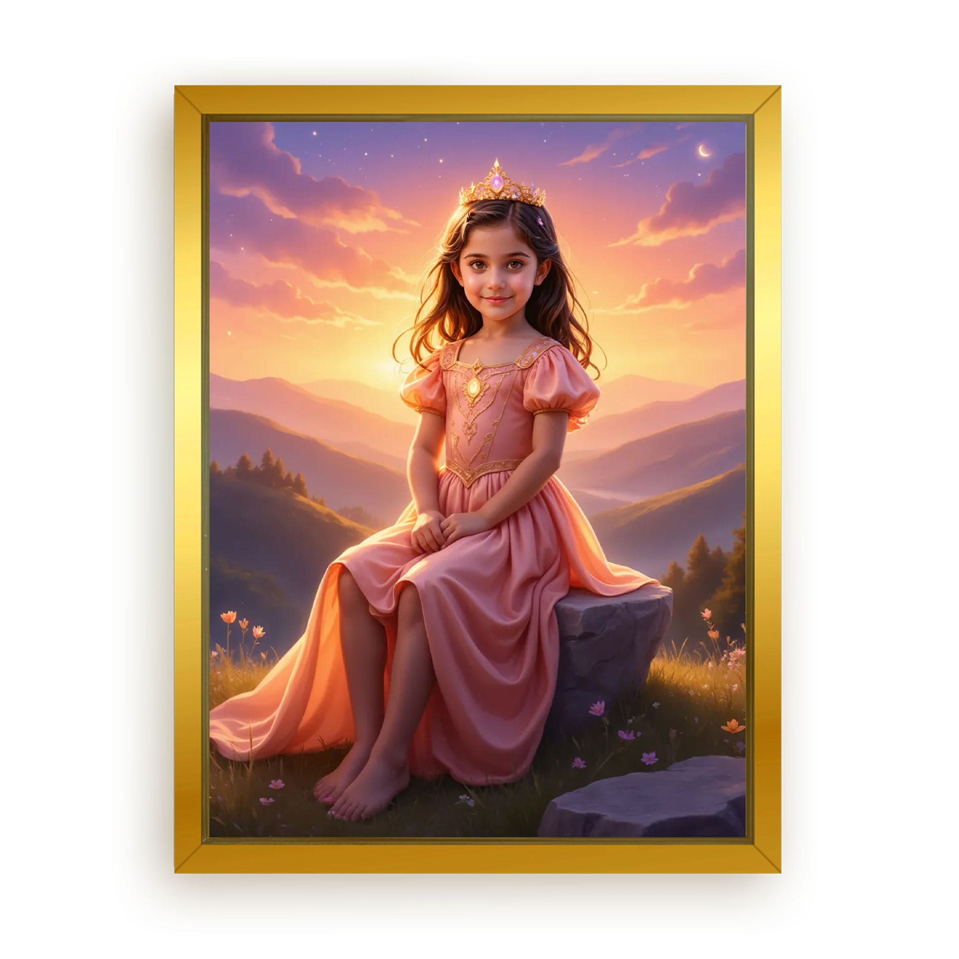Save 33% When You Add A Frame To Your 12x16 'The Princess Glow' Canvas Now