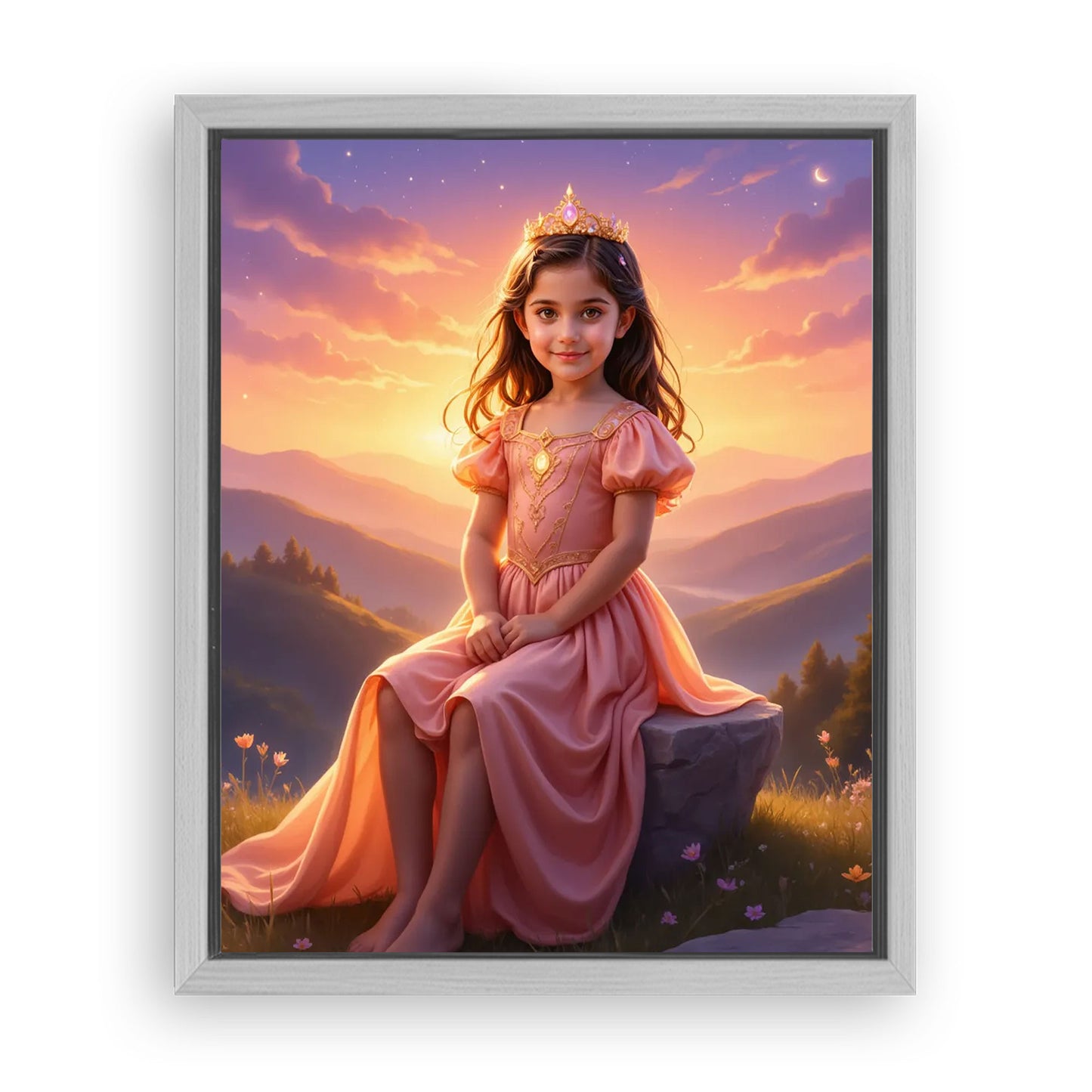 Save 33% When You Add A Frame To Your 10x08 'The Princess Glow' Canvas Now