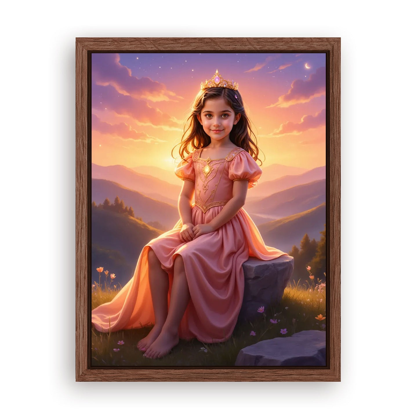 Save 33% When You Add A Frame To Your 18x24 'The Princess Glow' Canvas Now