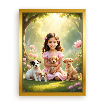 Save 33% When You Add A Frame To Your 18x24 'The Best Buds' Canvas Now