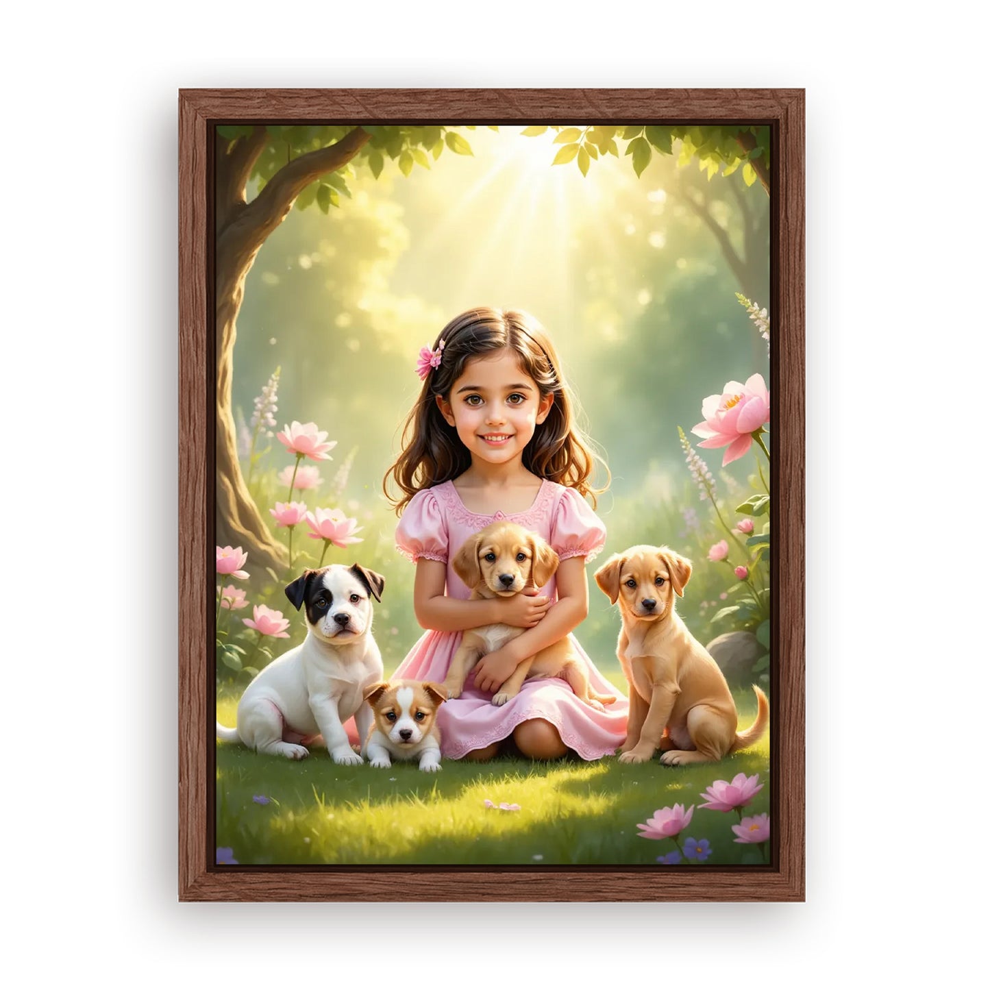 Save 33% When You Add A Frame To Your 12x16 'The Best Buds' Canvas Now