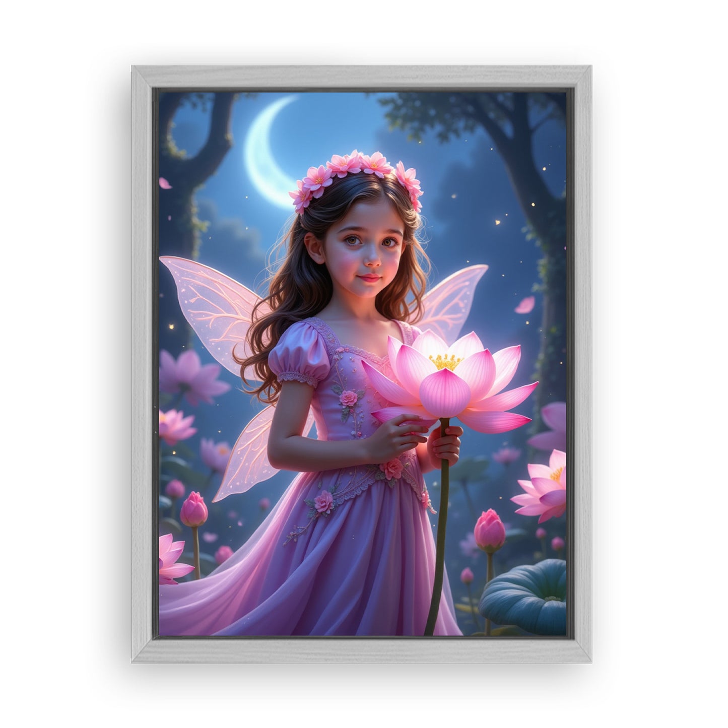 Save 33% When You Add A Frame To Your 12x16 'The Fairy Bloom' Canvas Now