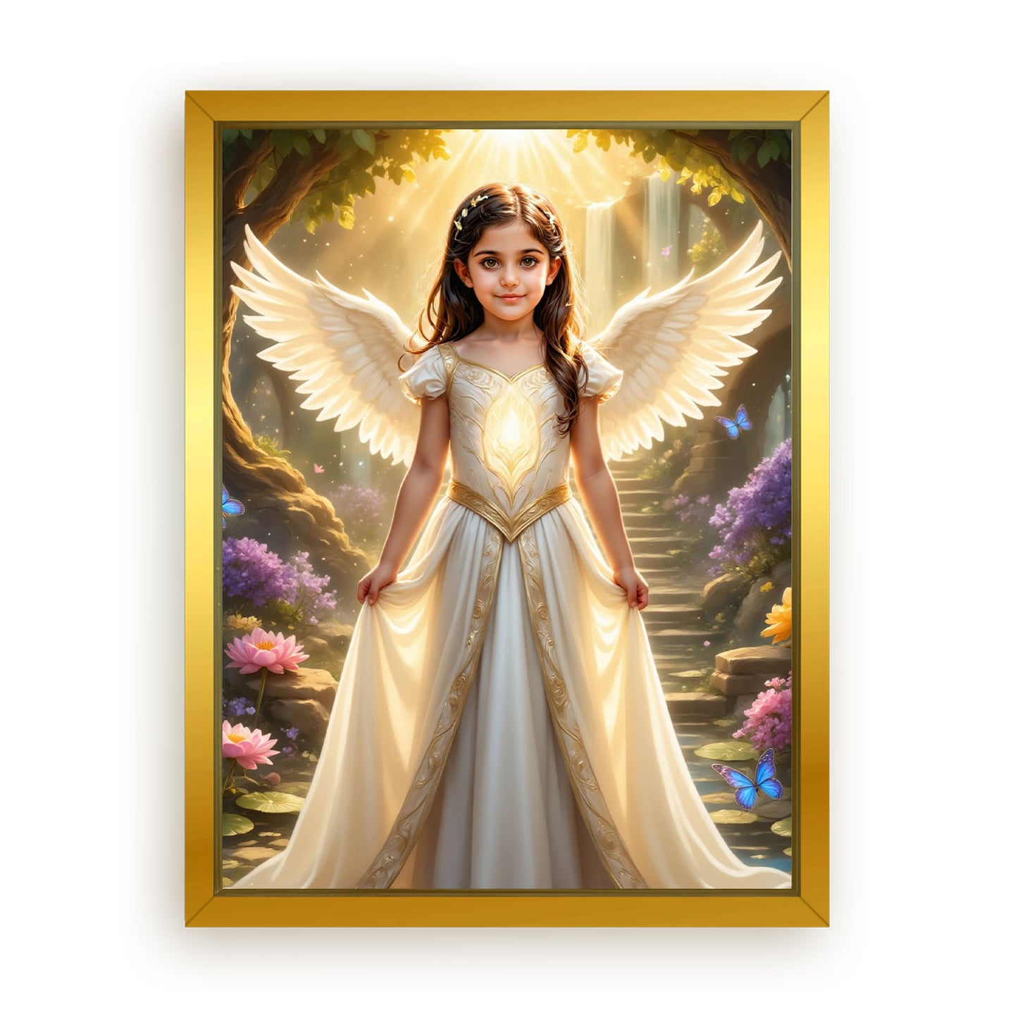 Save 33% When You Add A Frame To Your 12x16 'The Angelic Glow' Canvas Now