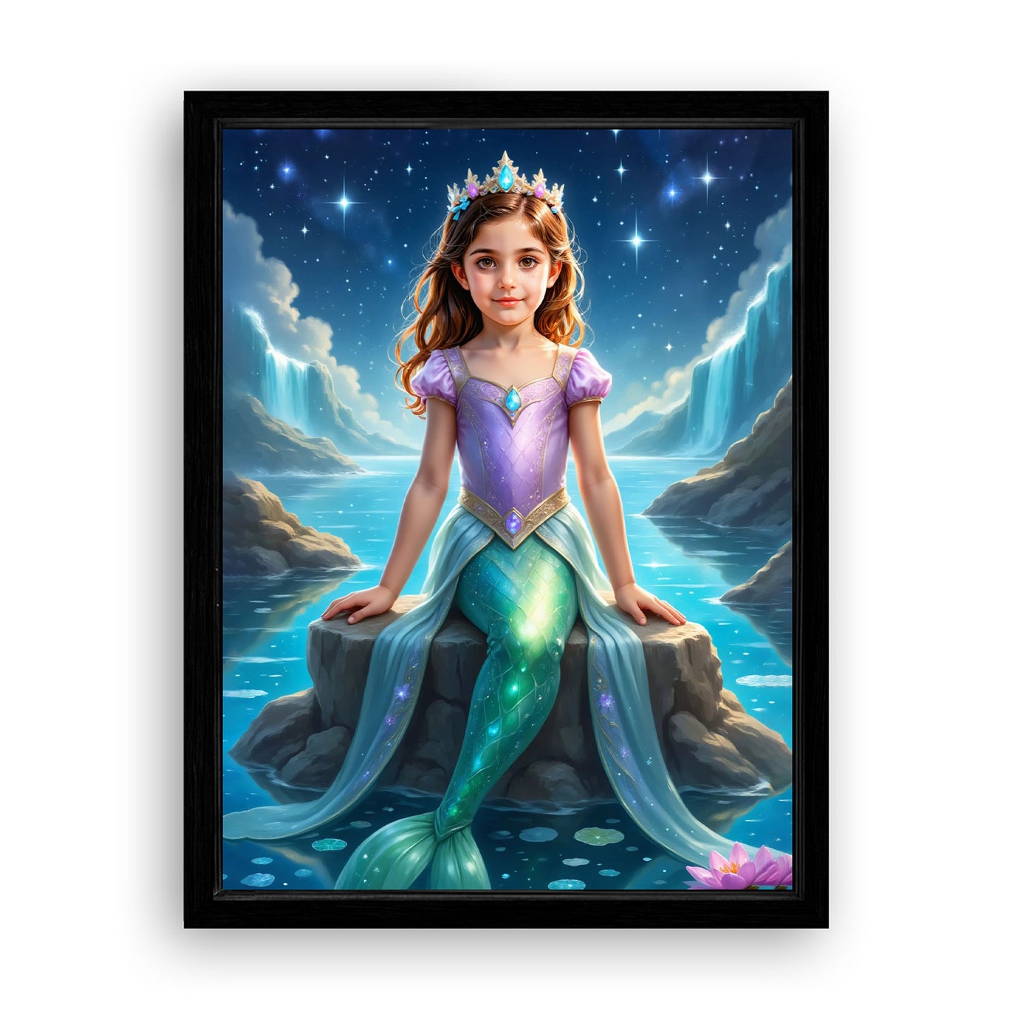 Save 33% When You Add A Frame To Your 12x16 'The Sea Sparkle' Canvas Now