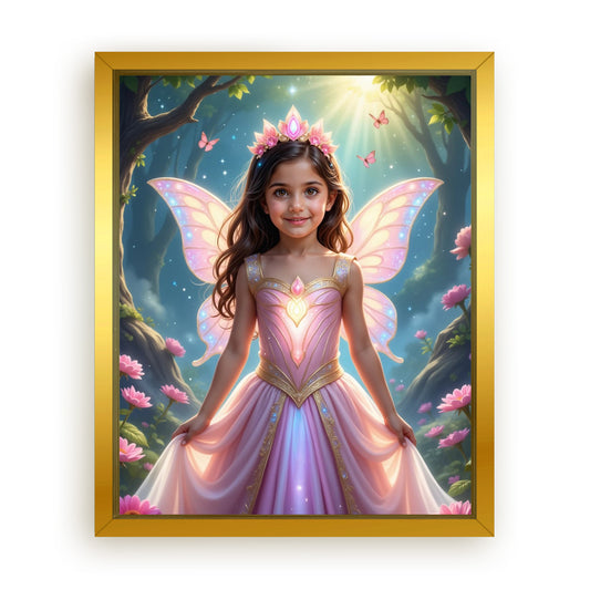 Save 33% When You Add A Frame To Your 16x20 'The Butterfly Belle' Canvas Now