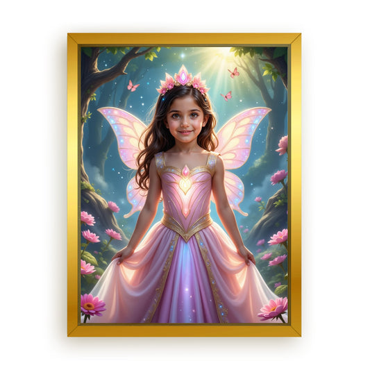 Save 33% When You Add A Frame To Your 12x16 'The Butterfly Belle' Canvas Now