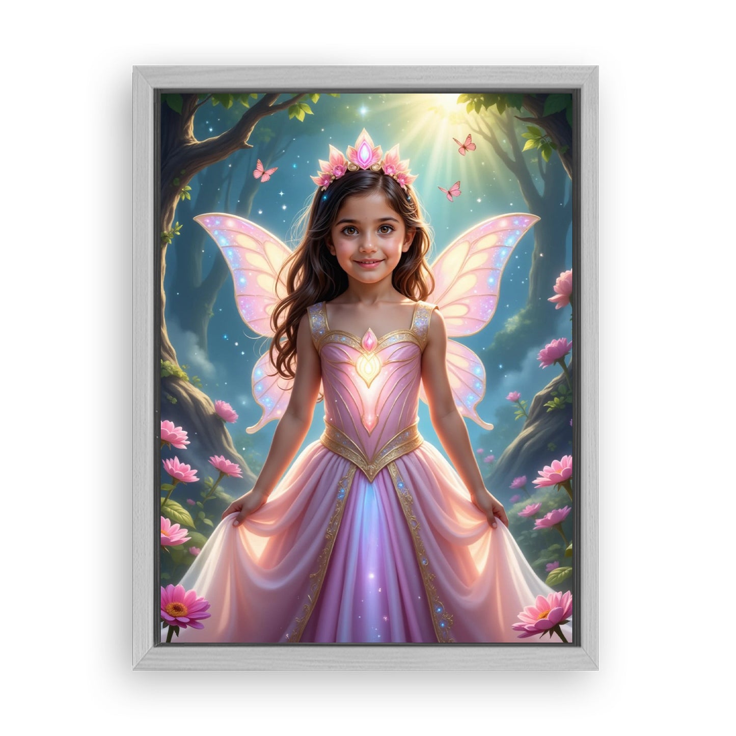 Save 33% When You Add A Frame To Your 18x24 'The Butterfly Belle' Canvas Now