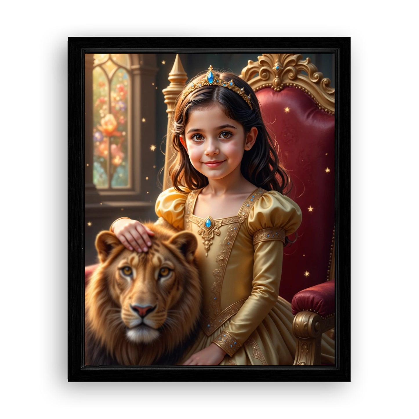 Save 33% When You Add A Frame To Your 10x08 'The Lionheart Princess' Canvas Now