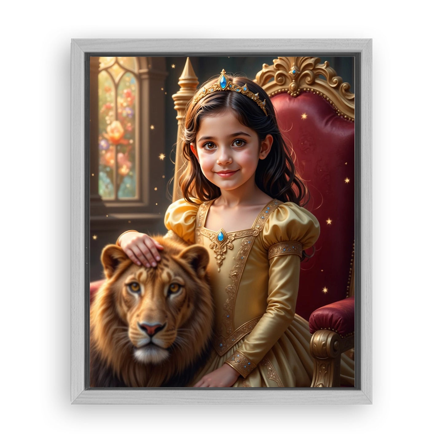 Save 33% When You Add A Frame To Your 10x08 'The Lionheart Princess' Canvas Now