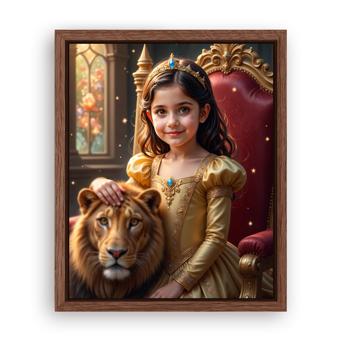 Save 33% When You Add A Frame To Your 10x08 'The Lionheart Princess' Canvas Now