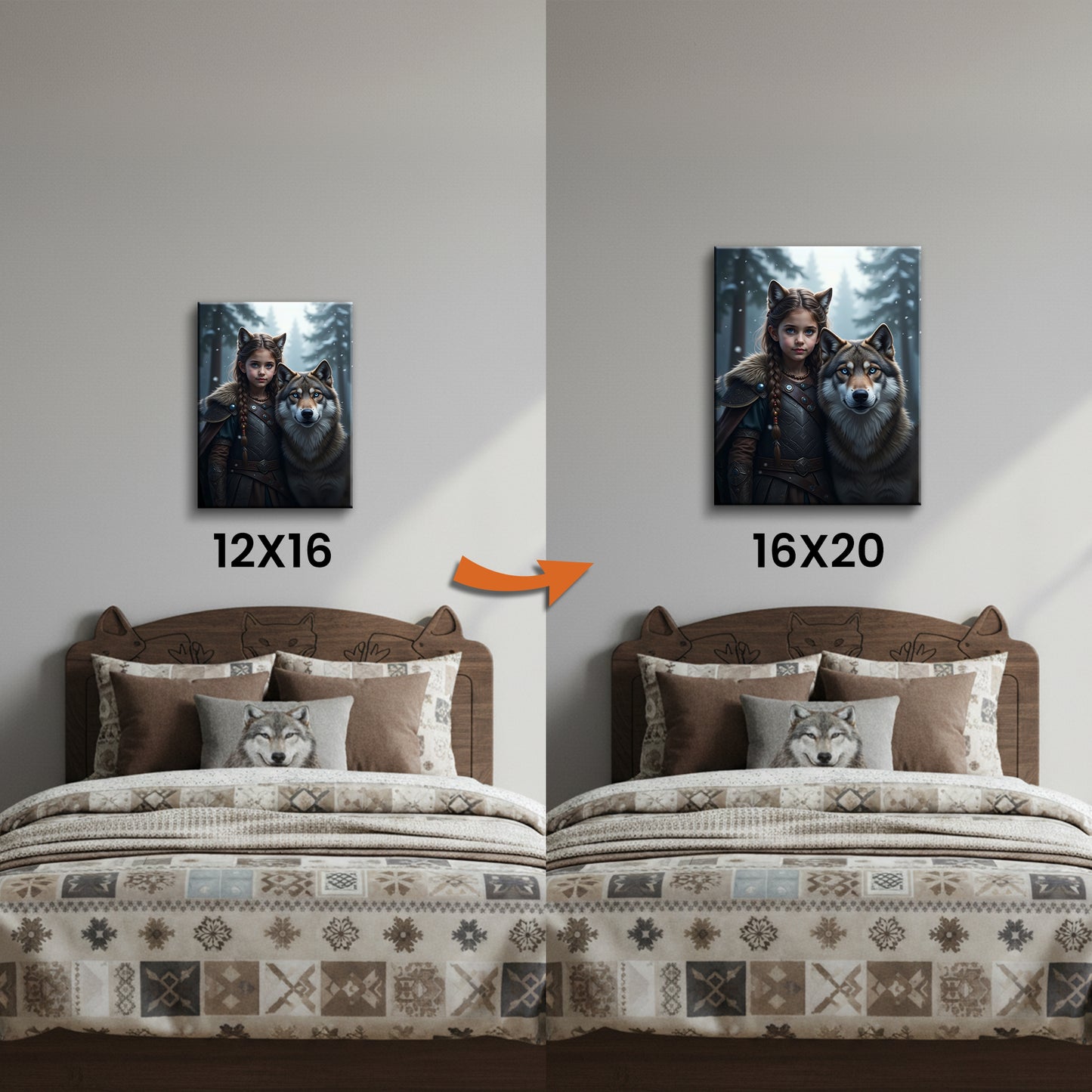 Agranda tu Lienzo de 12x16 Pulgadas a 16x20 Pulgadas