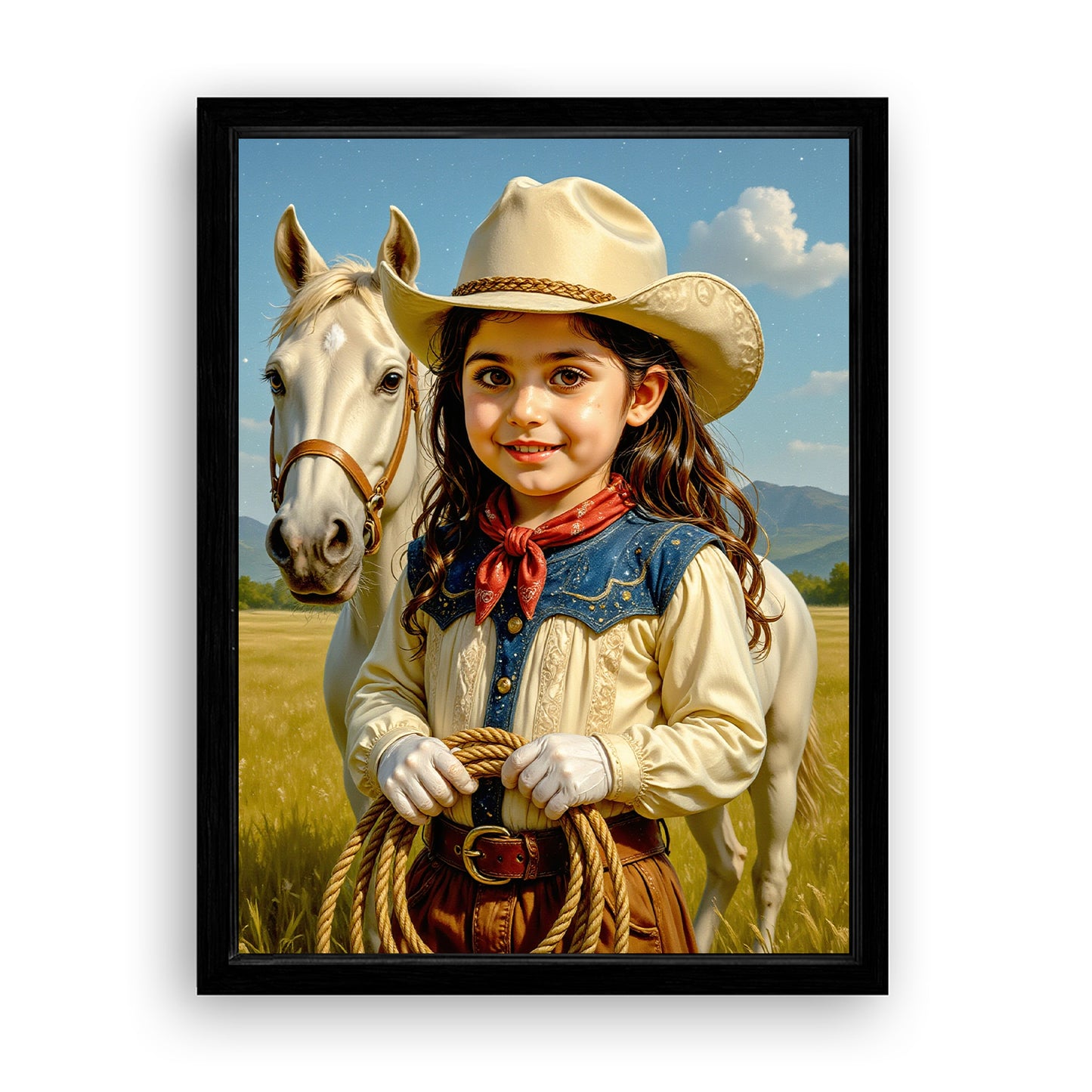 Make Your 18x24 Inches 'The Lasso Princess' Canvas Even More Special, Add a Beautiful Premium Frame & Make It Truly Gift-Ready!