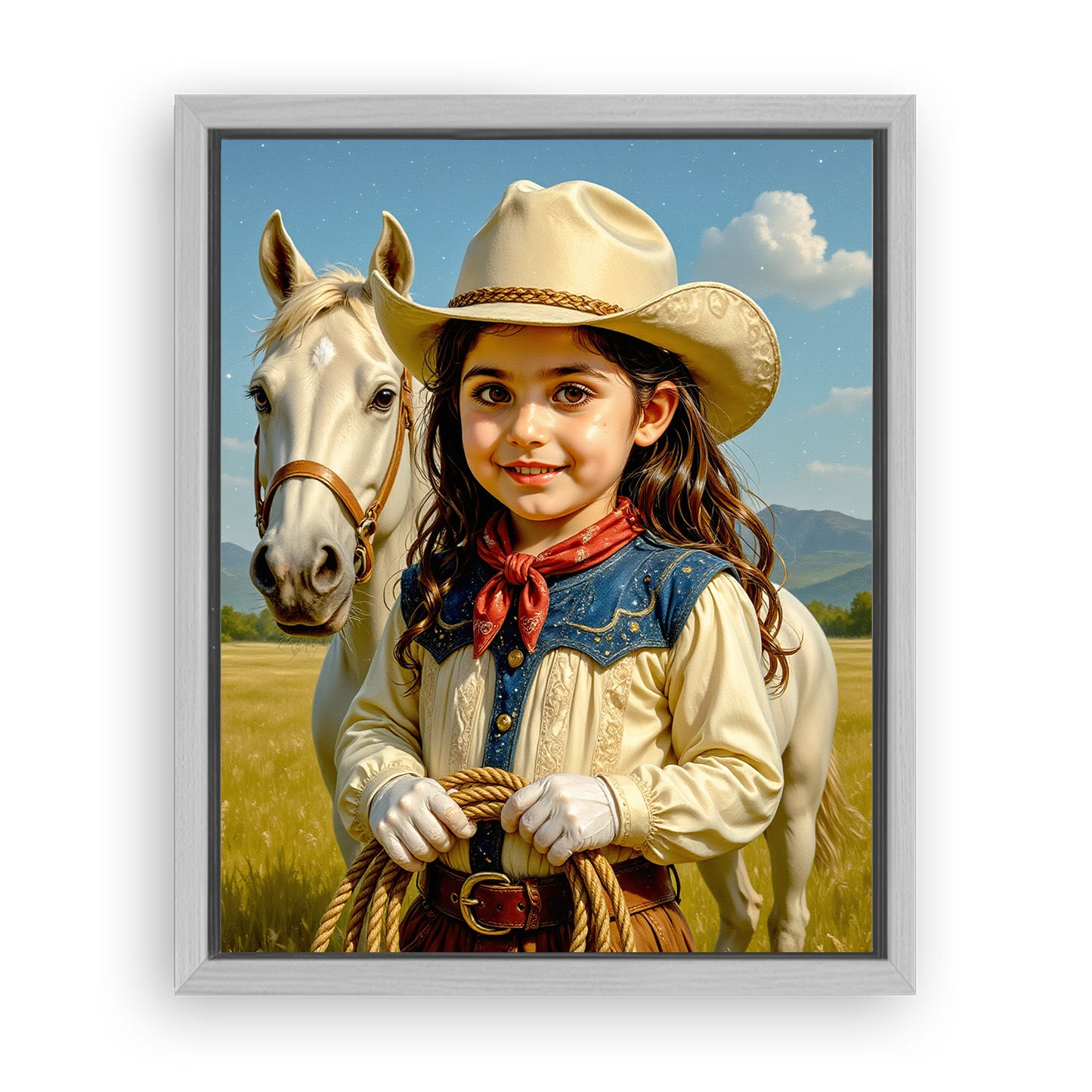 Make Your 10x08 Inches 'The Lasso Princess' Canvas Even More Special, Add a Beautiful Premium Frame & Make It Truly Gift-Ready!