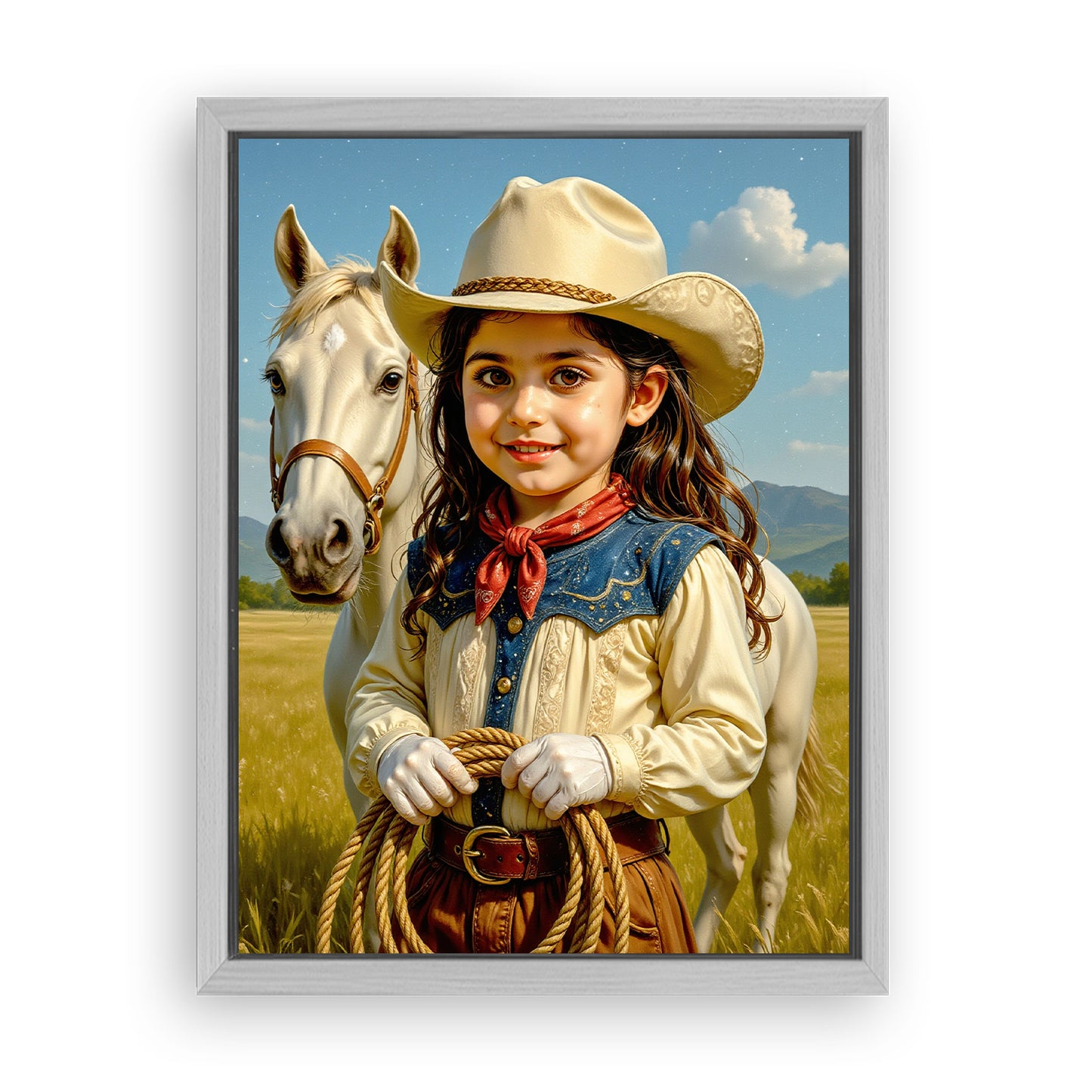 Make Your 12x16 Inches 'The Lasso Princess' Canvas Even More Special, Add a Beautiful Premium Frame & Make It Truly Gift-Ready!