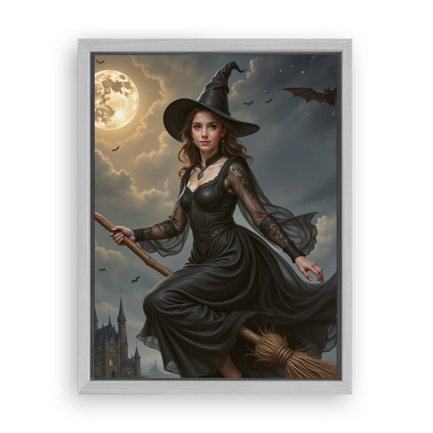 Save 33% When You Add A Frame To Your 18x24 'The Poised Witch' Canvas Now