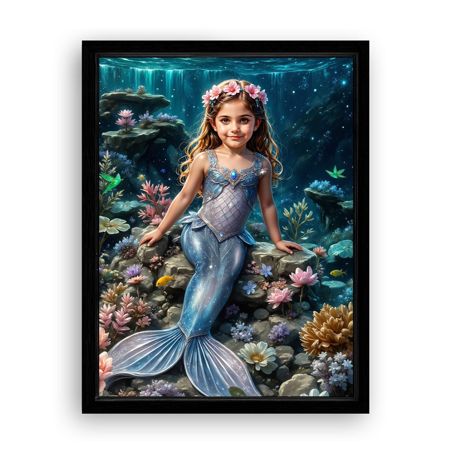 Save 33% When You Add A Frame To Your 12x16 'The Coral Princess' Canvas Now