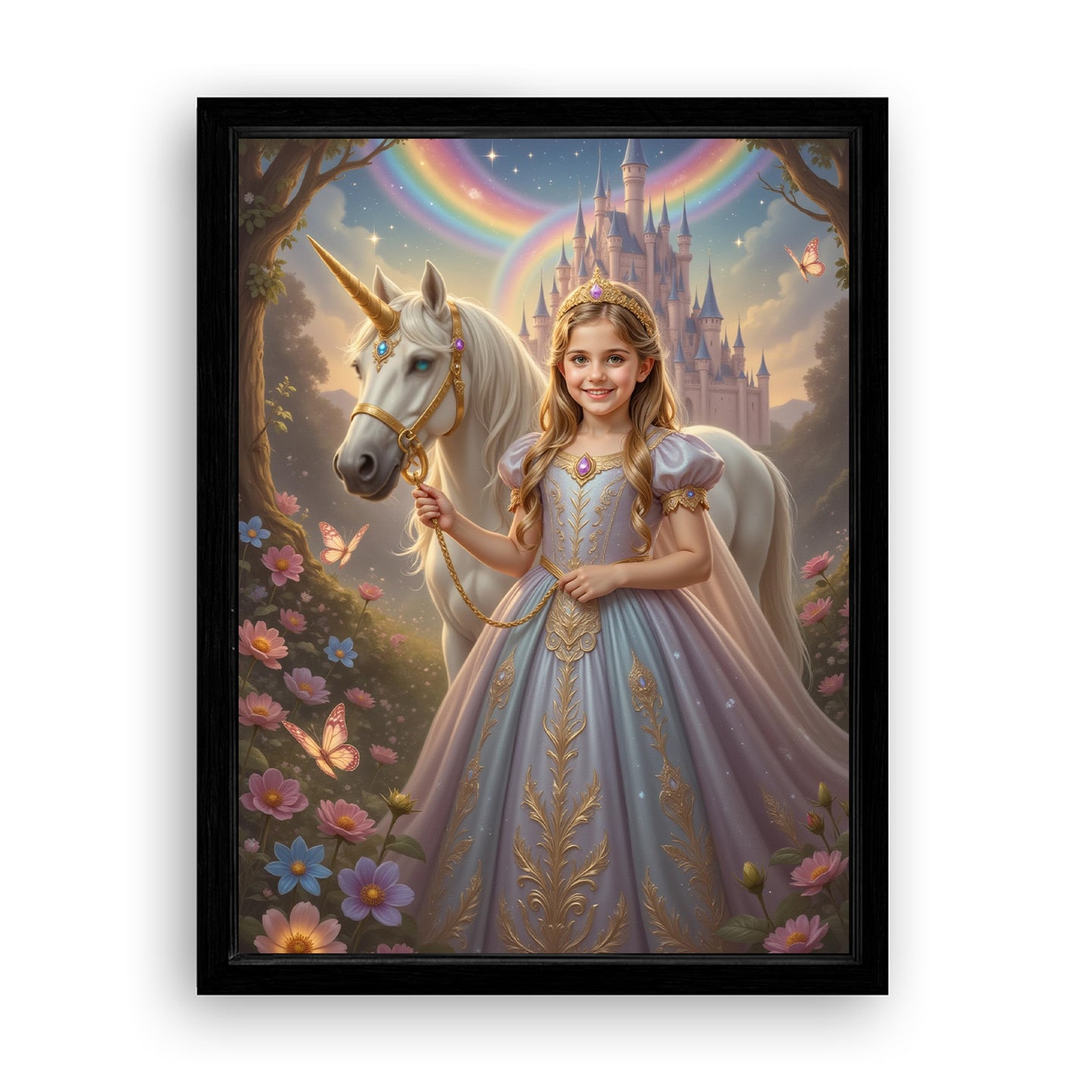Save 33% When You Add A Frame To Your 12x16 'The Princess of the Magic Woods' Canvas Now