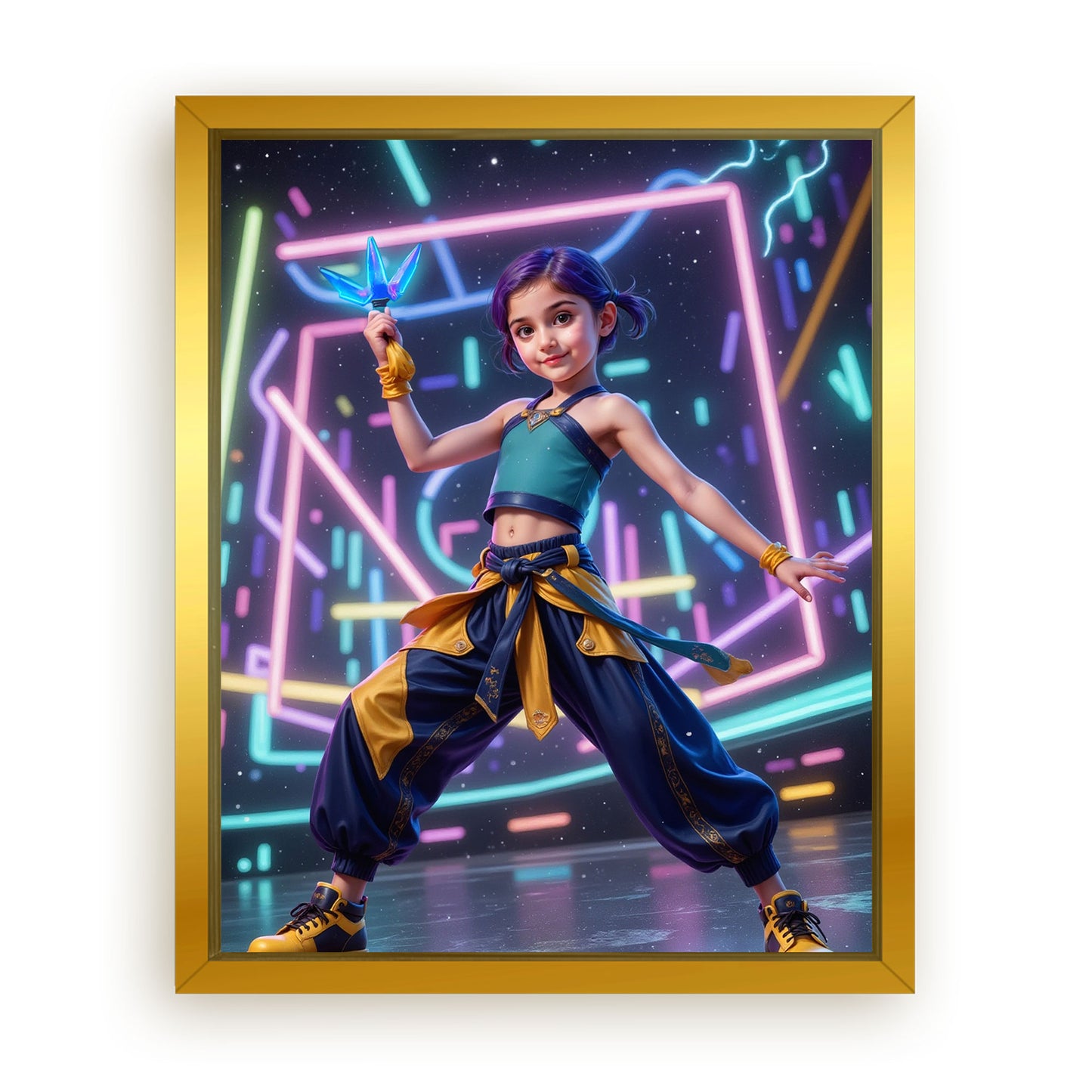 Save 33% When You Add A Frame To Your 16x20 'K-pop Aqua Hex' Canvas Now