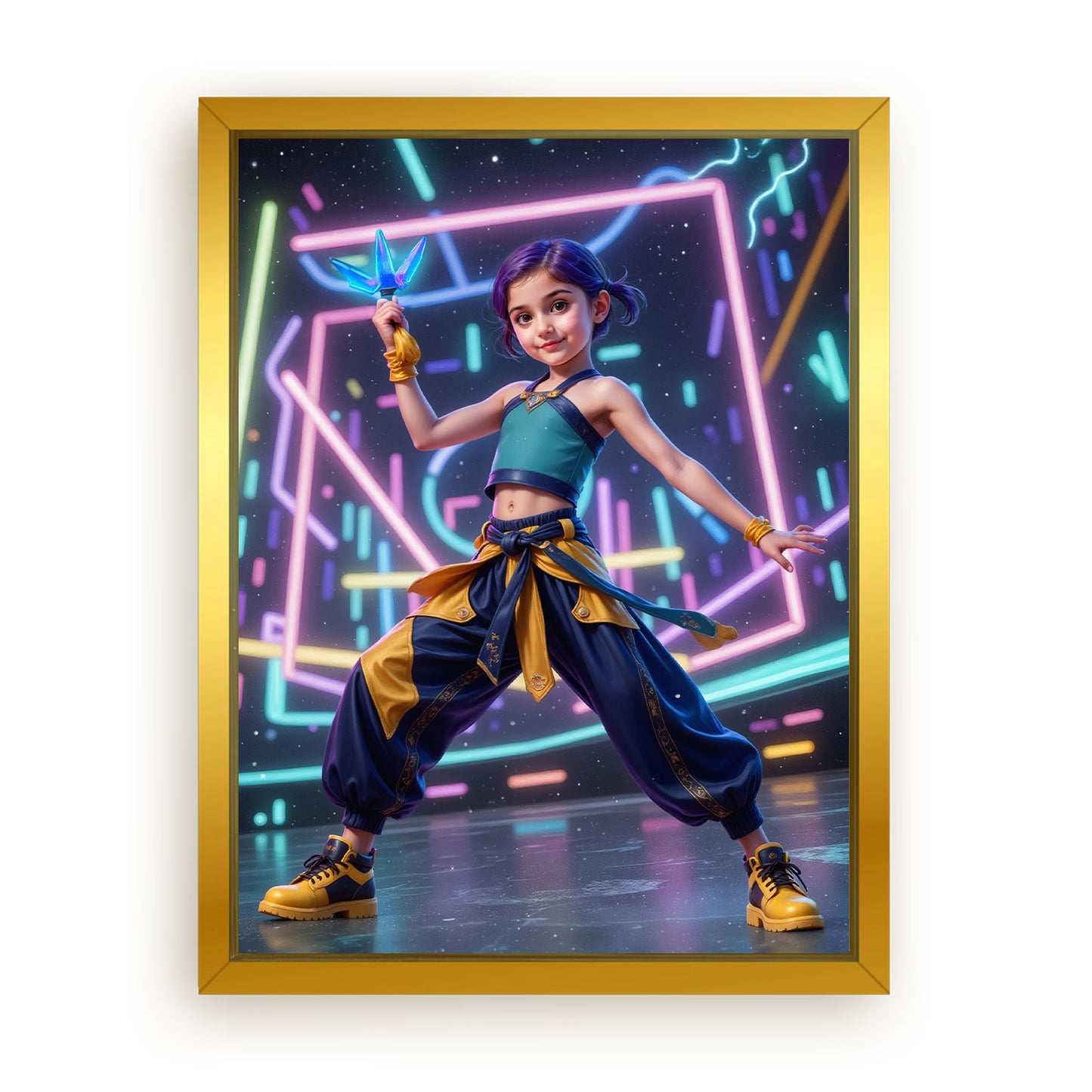 Make Your 12x16 Inches 'K-pop Aqua Hex' Canvas Even More Special, Add a Beautiful Premium Frame & Make It Truly Gift-Ready!