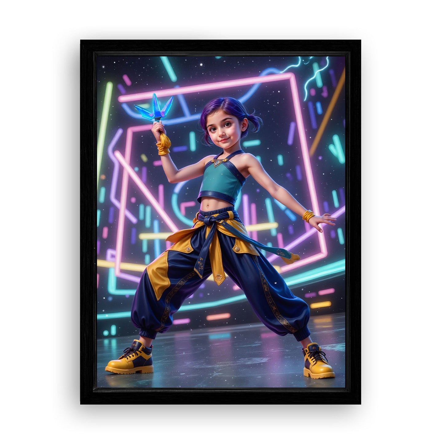 Make Your 12x16 Inches 'K-pop Aqua Hex' Canvas Even More Special, Add a Beautiful Premium Frame & Make It Truly Gift-Ready!