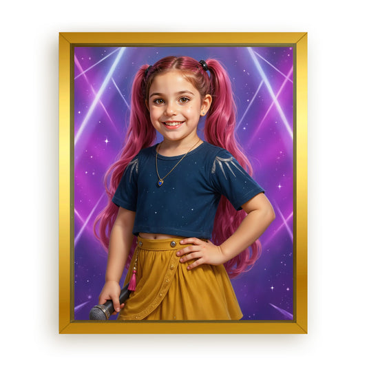 Save 33% When You Add A Frame To Your 16x20 'K-Pop Queen The Pink Comet' Canvas Now