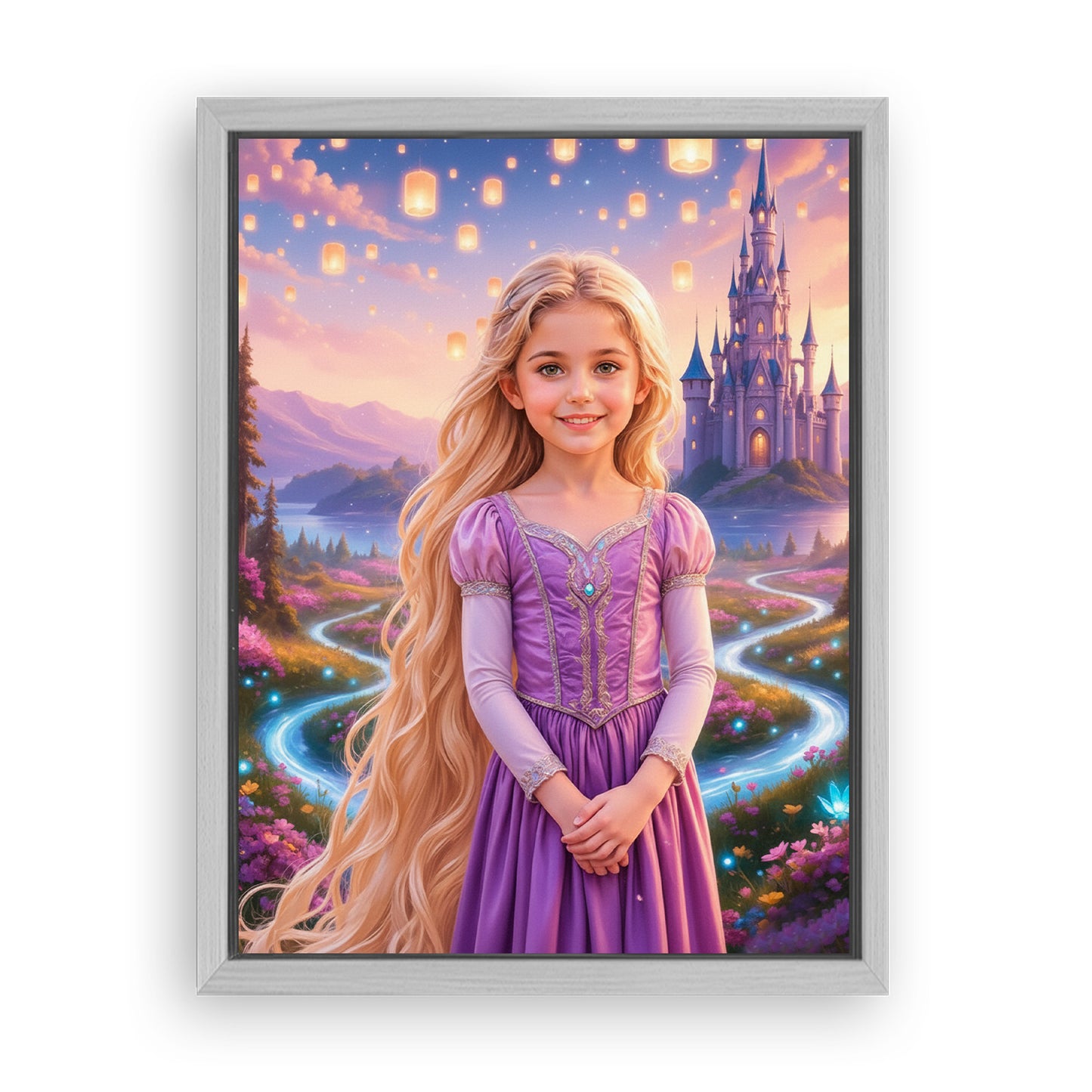 Save 33% When You Add A Frame To Your 18x24 'The Golden Hair princess' Canvas Now