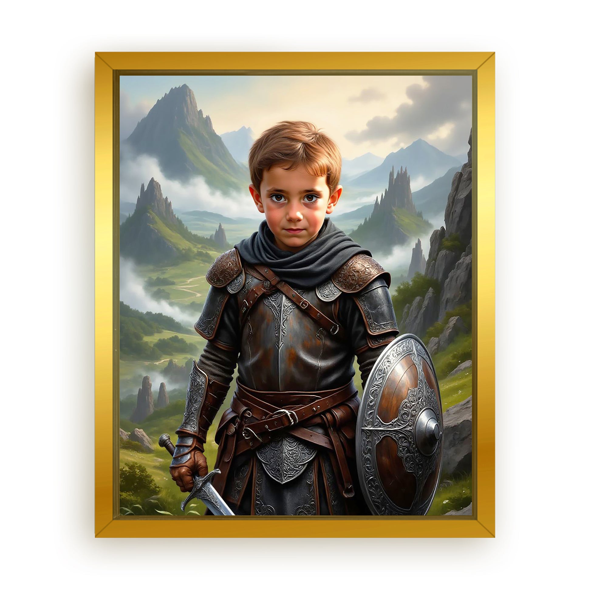 Make Your 10x08 Inches 'The Celtic Chieftain' Canvas Even More Special, Add a Beautiful Premium Frame & Make It Truly Gift-Ready!