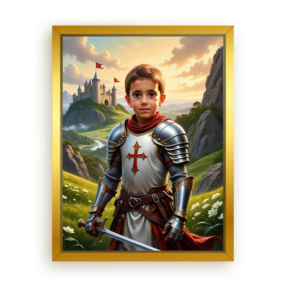 Save 33% When You Add A Frame To Your 18x24 'The Knight Crusader' Canvas Now