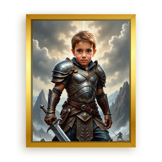 Save 33% When You Add A Frame To Your 16x20 'The Barbarian Warlord' Canvas Now