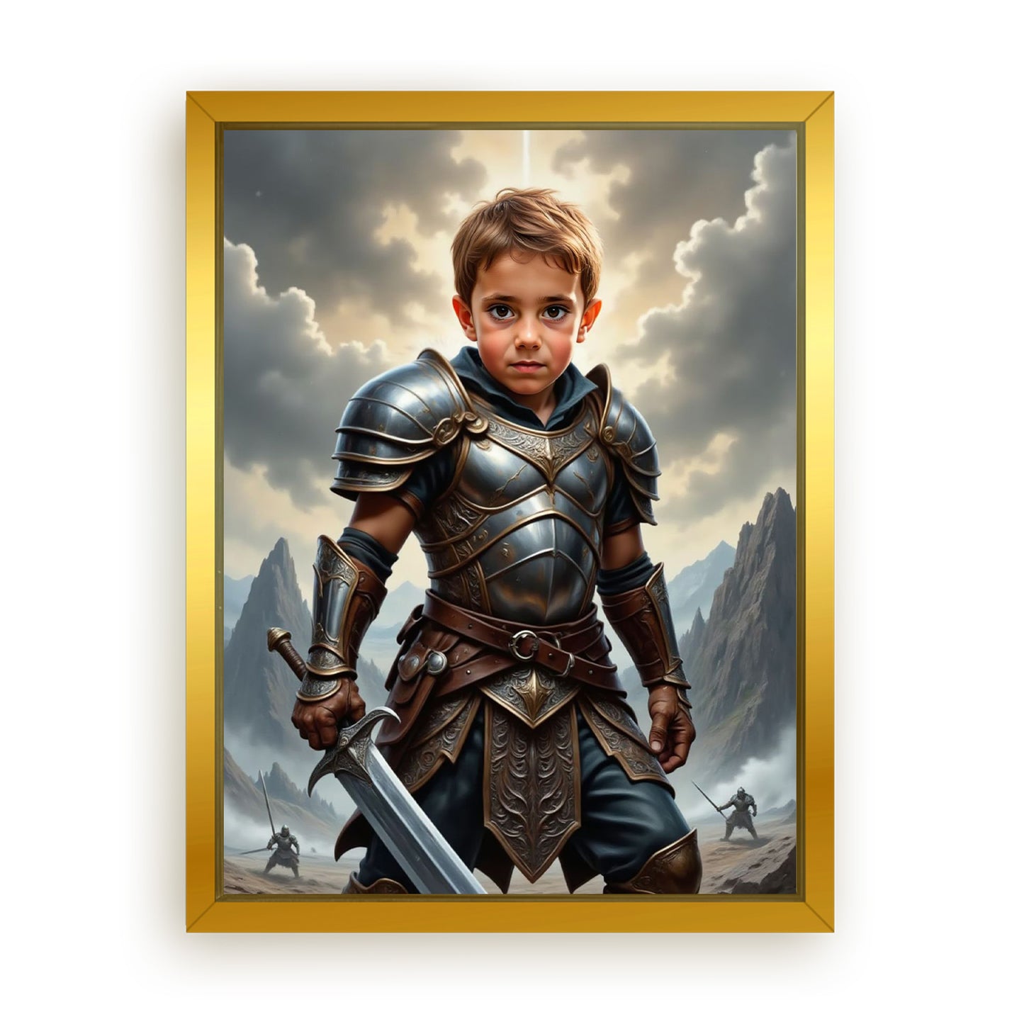 Save 33% When You Add A Frame To Your 12x16 'The Barbarian Warlord' Canvas Now