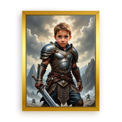 Save 33% When You Add A Frame To Your 18x24 'The Barbarian Warlord' Canvas Now