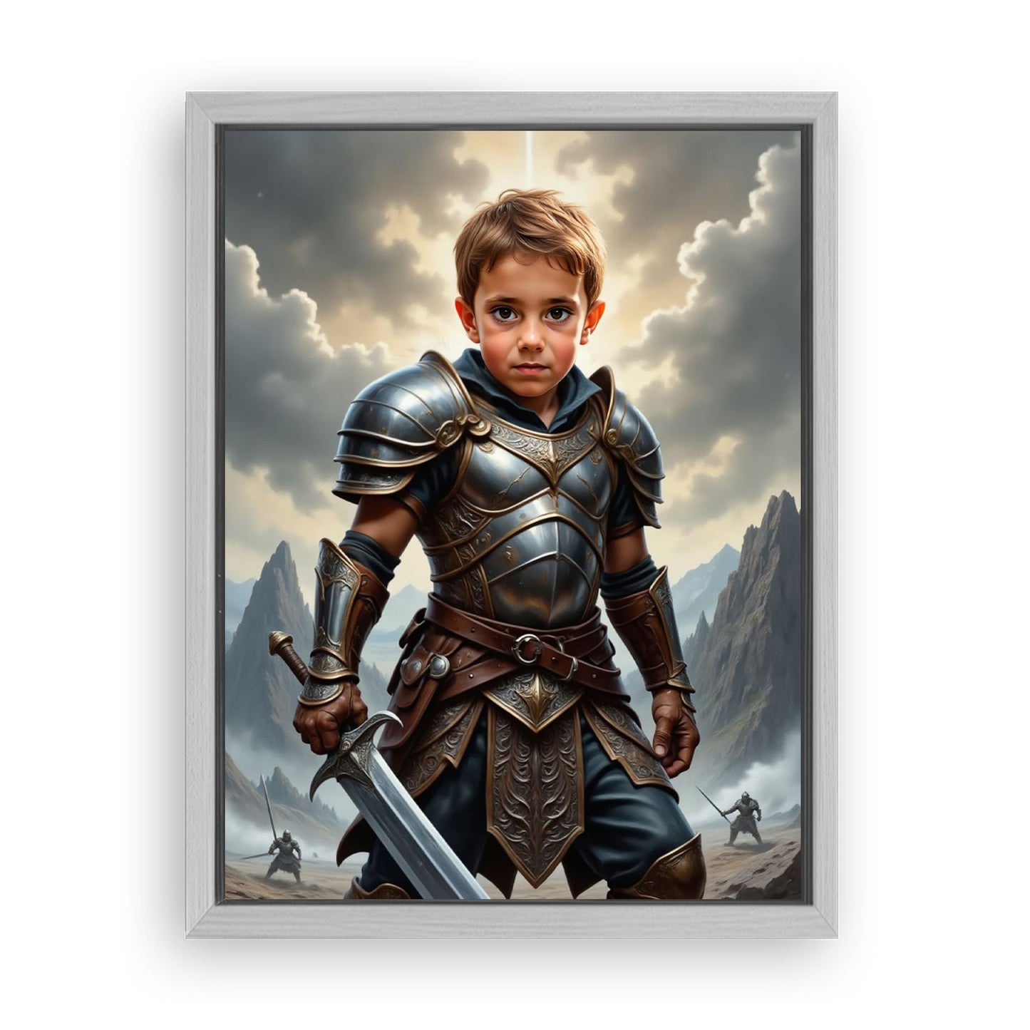 Save 33% When You Add A Frame To Your 12x16 'The Barbarian Warlord' Canvas Now