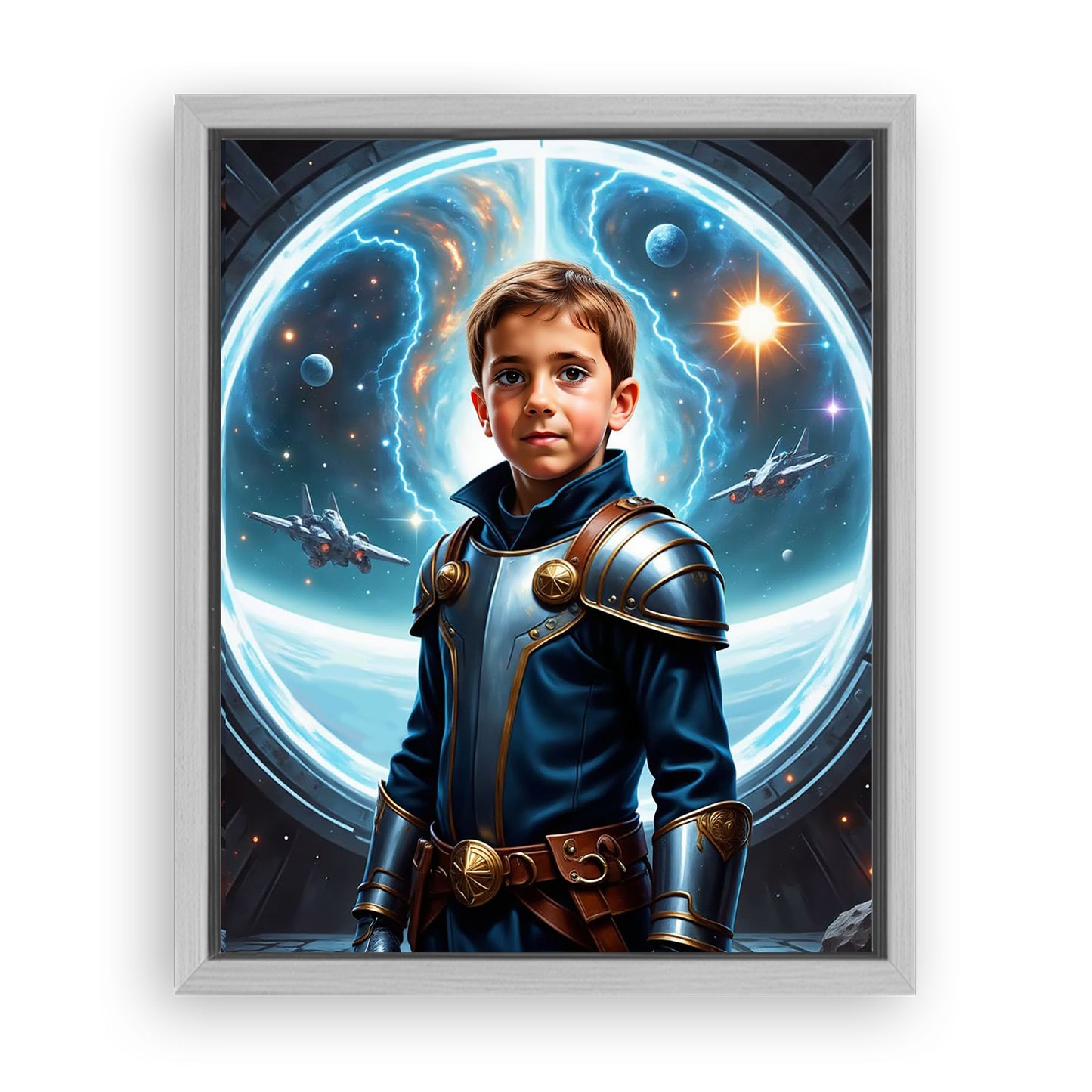 Make Your 16x20 Inches 'The Galactic Admiral' Canvas Even More Special, Add a Beautiful Premium Frame & Make It Truly Gift-Ready!