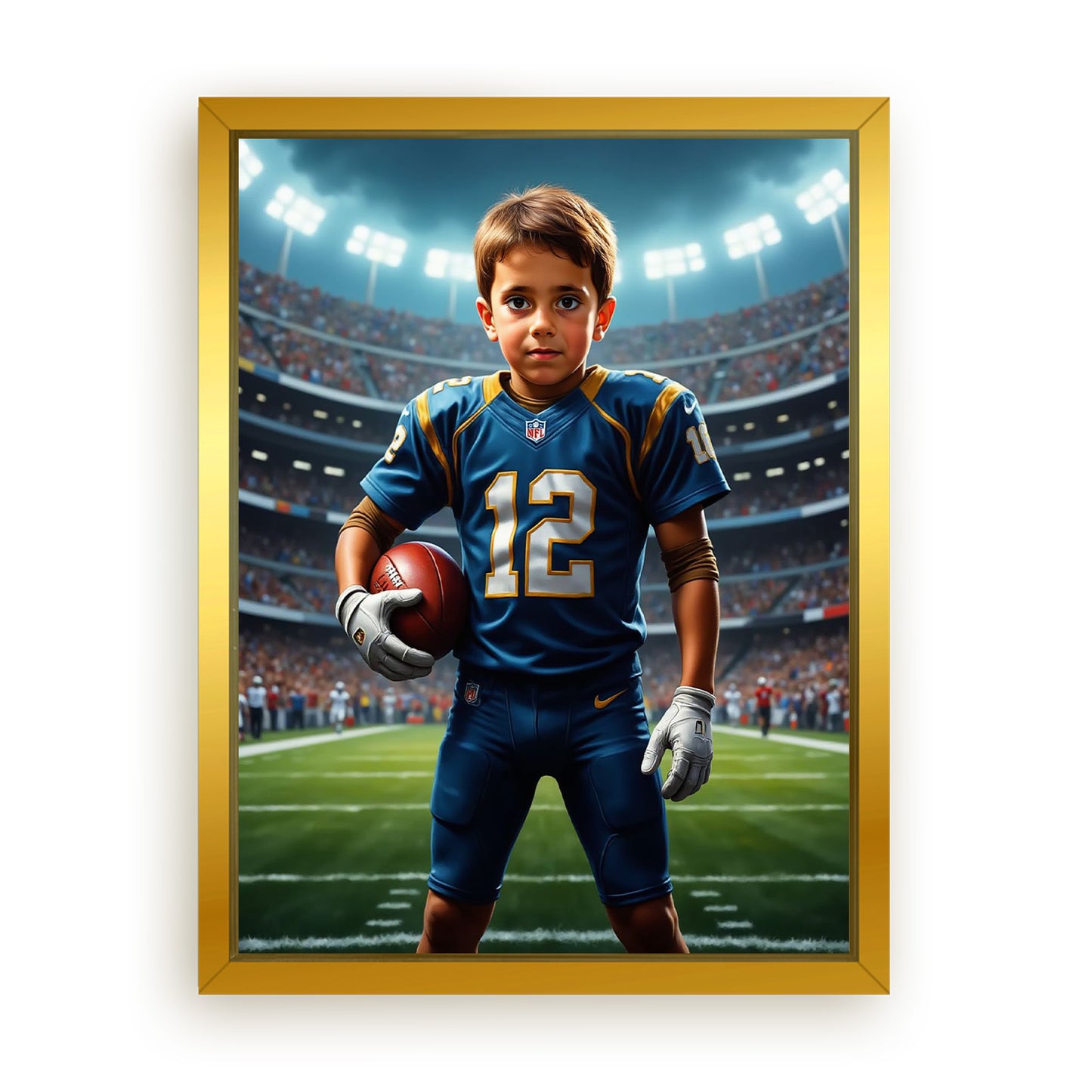 Save 33% When You Add A Frame To Your 18x24 'The Quarterback' Canvas Now