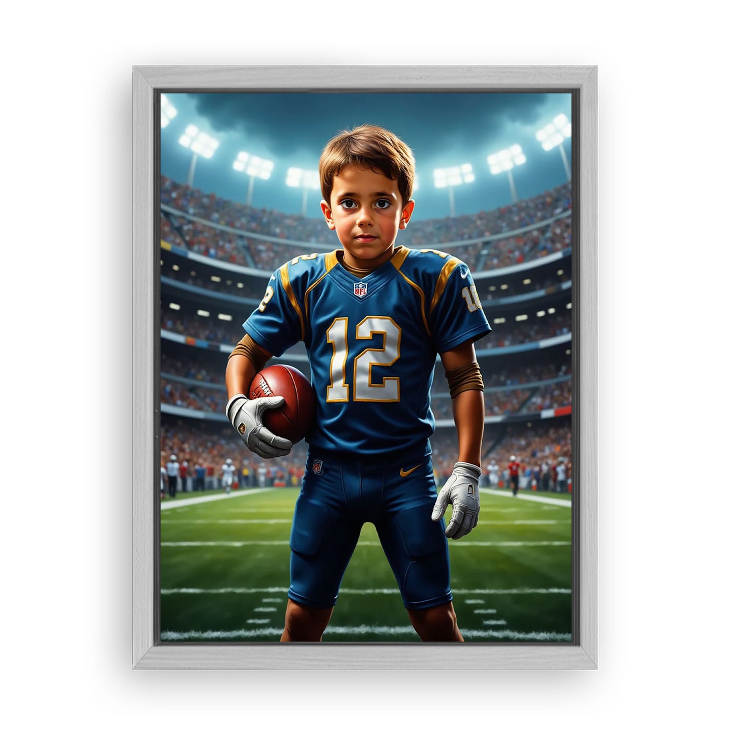 Save 33% When You Add A Frame To Your 18x24 'The Quarterback' Canvas Now