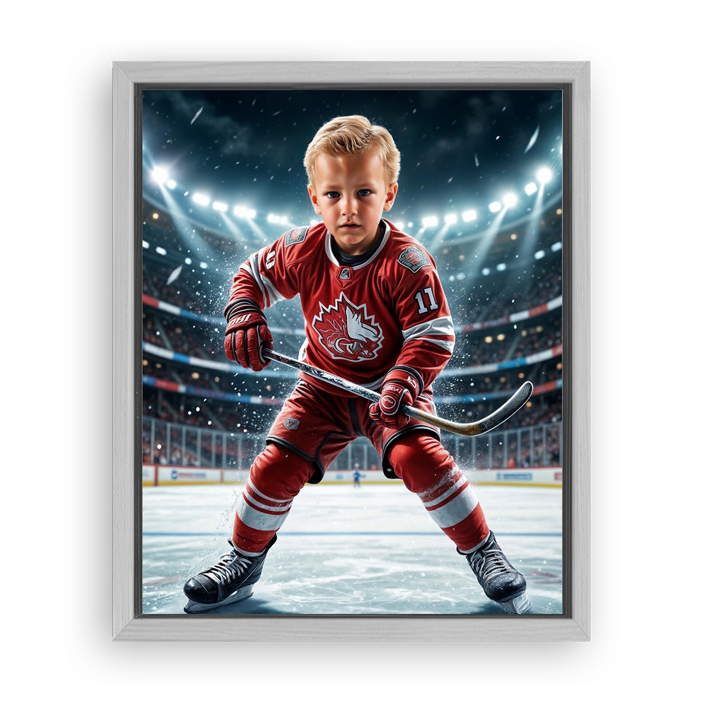 Save 33% When You Add A Frame To Your 10x08 'The Firefighter Hero' Canvas Now