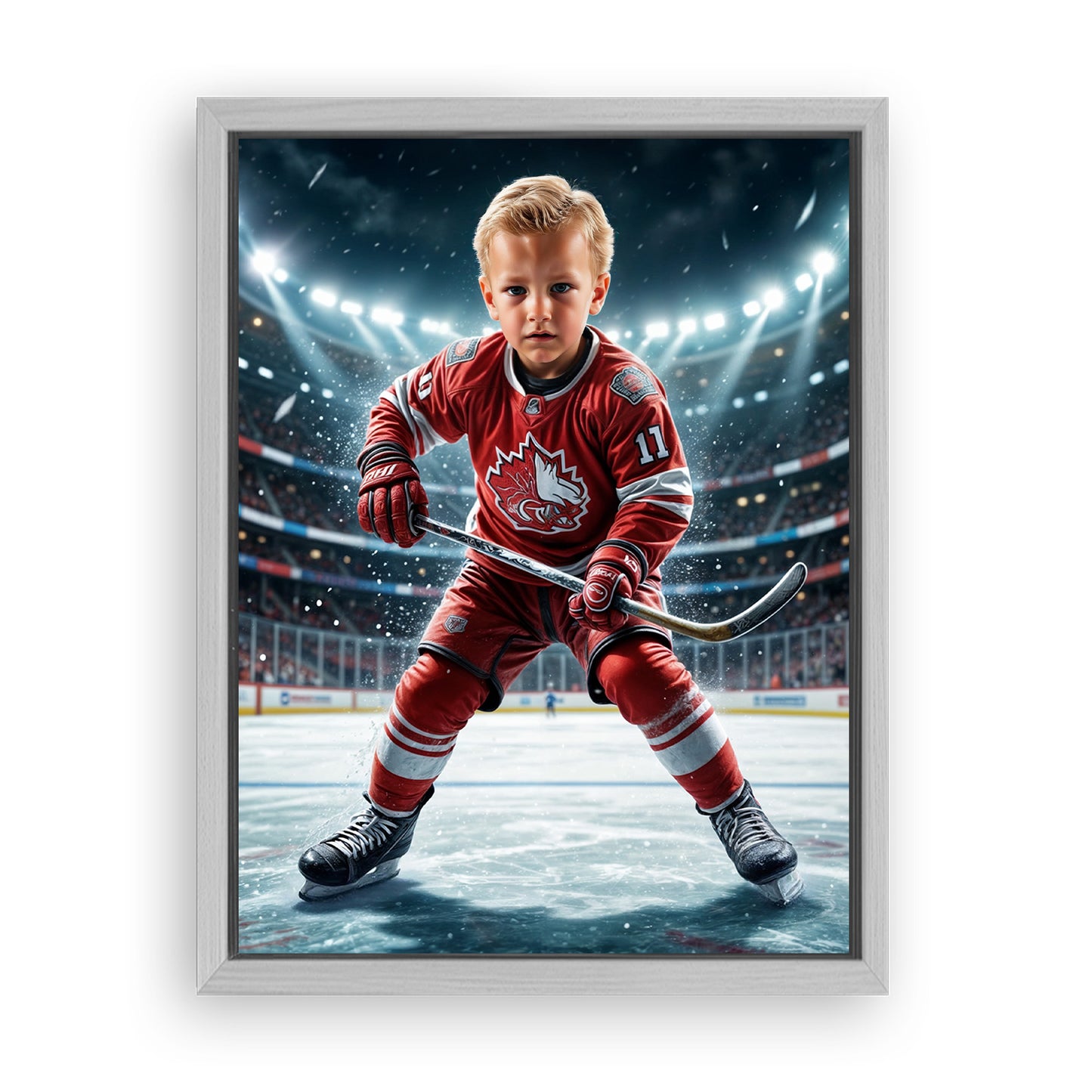 Save 33% When You Add A Frame To Your 12x16 'The Firefighter Hero' Canvas Now