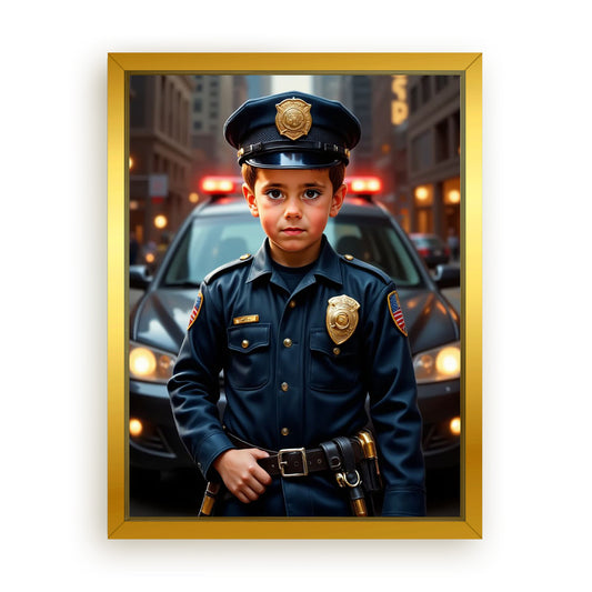 Save 33% When You Add A Frame To Your 12x16 'The Police Chief' Canvas Now